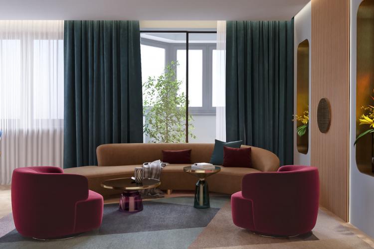 Яркая квартира для молодой семьи - дизайн интерьера