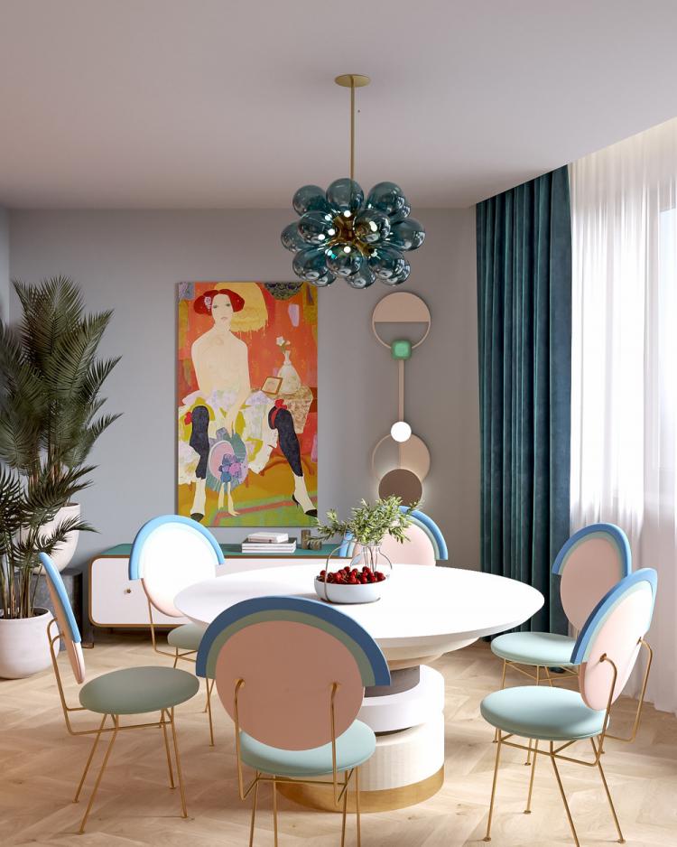 Яркая квартира для молодой семьи - дизайн интерьера