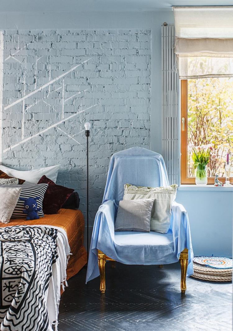 Яркий интерьер квартиры-студии, 28 кв.м.