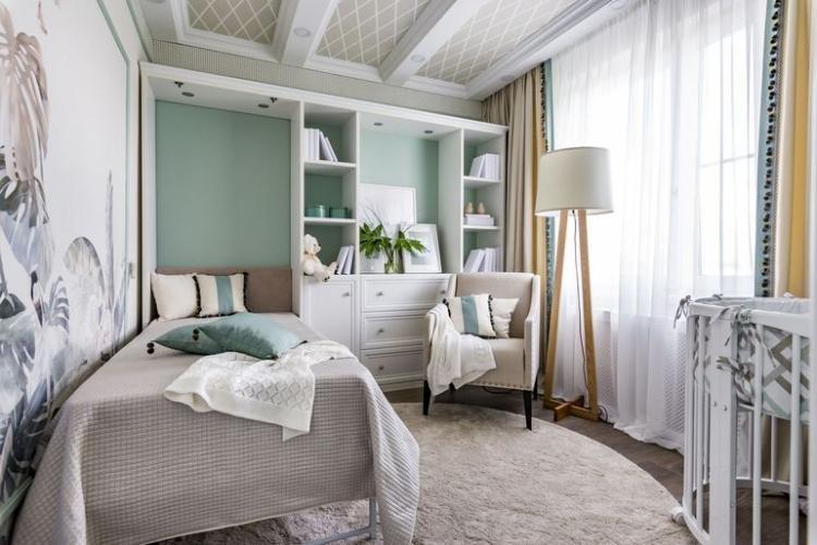 Зеленый цвет в интерьере детской комнаты - дизайн фото