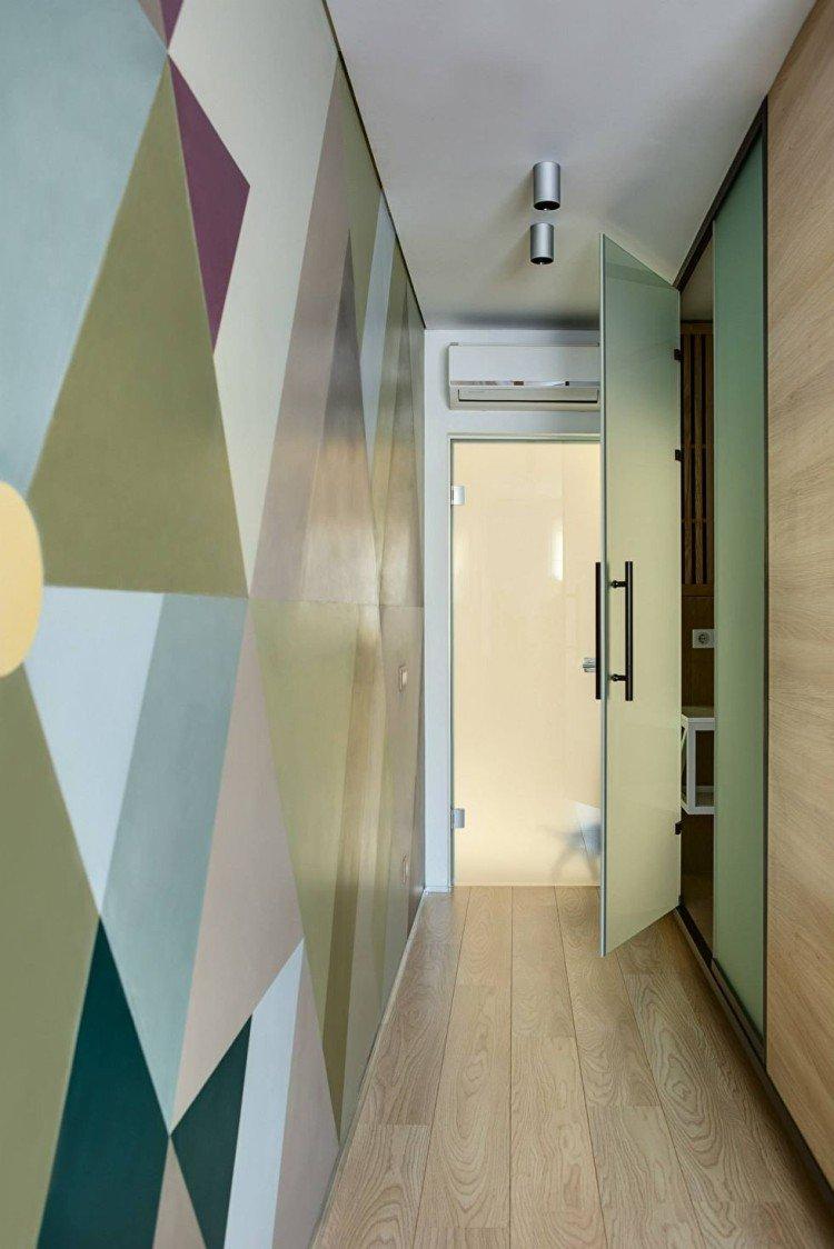 Зеленый цвет в интерьере прихожей и коридора - дизайн фото