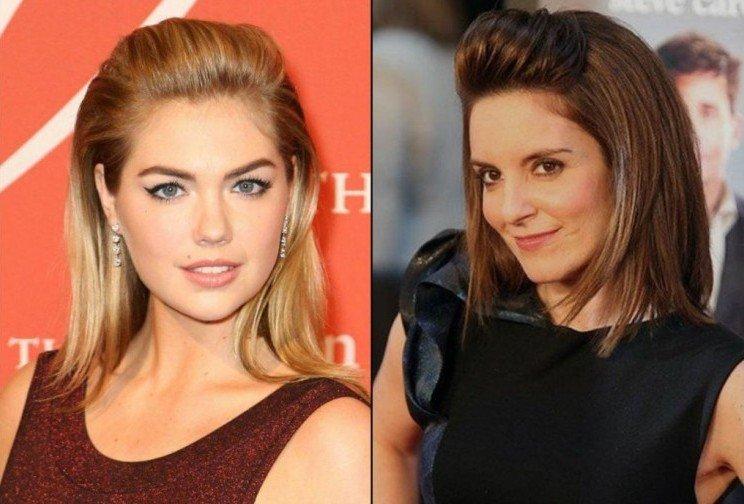 Начес - Прически для круглого лица на средние волосы