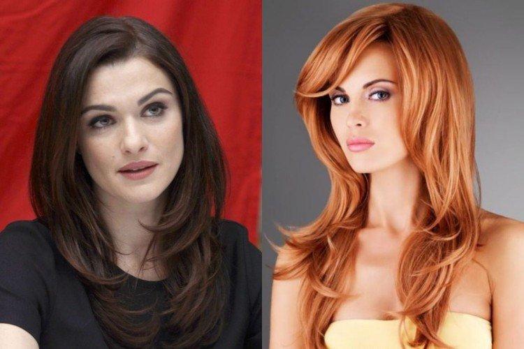 Распущенный каскад - Прически для круглого лица на средние волосы