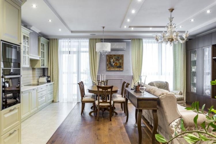 Зонирование комнат в квартире - фото