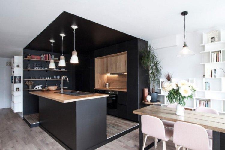 Подиум - Способы зонирования кухни и гостиной