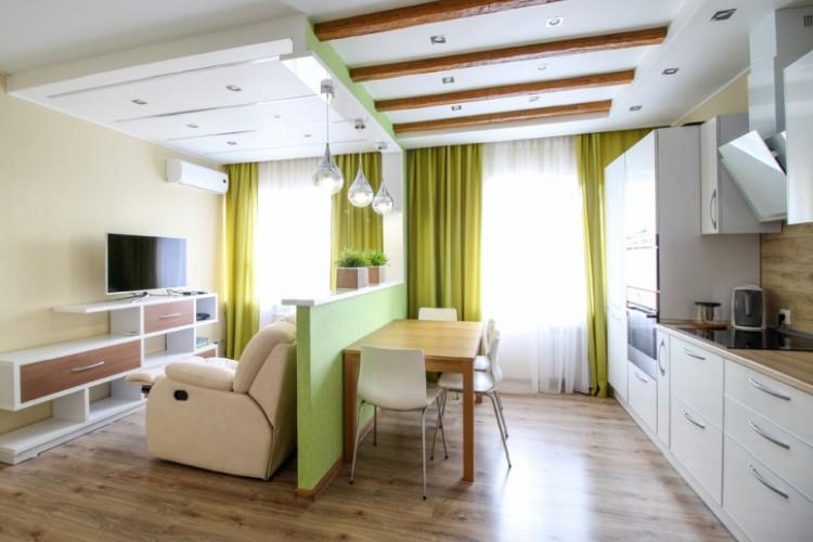 Зонирование однокомнатной квартиры - фото, идеи и способы