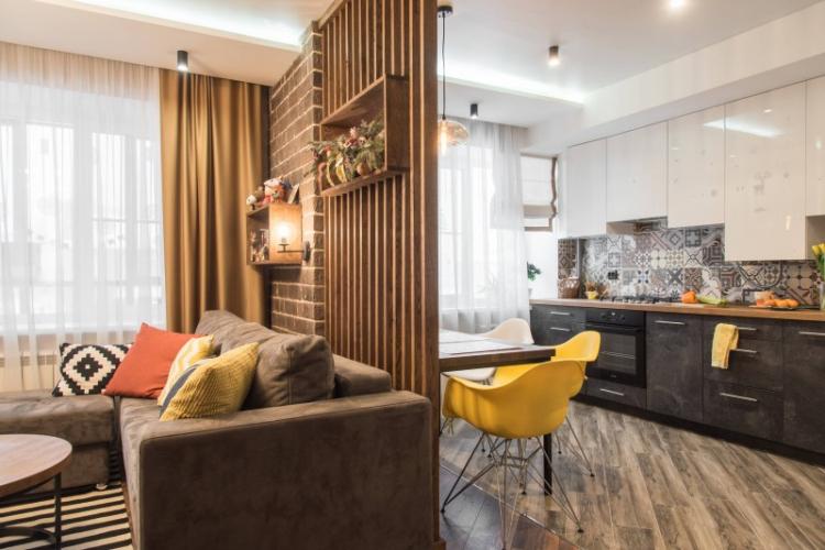 Зонирование однокомнатной квартиры - фото, идеи и способы